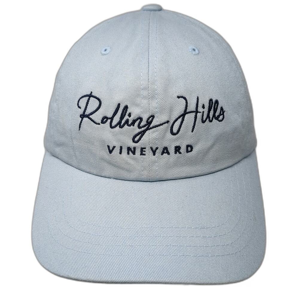 Yupoong Blue One Size Baseball Cap Rolling Hills Vineyard Slideback Cotton Hat